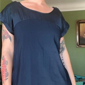 Silk navy blouse by Express